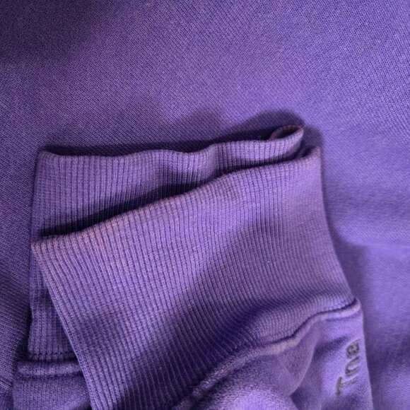 Aritzia TNA cozy Perfect /boyfriend cropped sweater/short set Purple M/XS - Picture 8 of 11